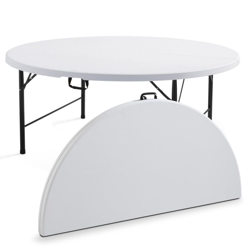 Table pliable blanche 180 cm